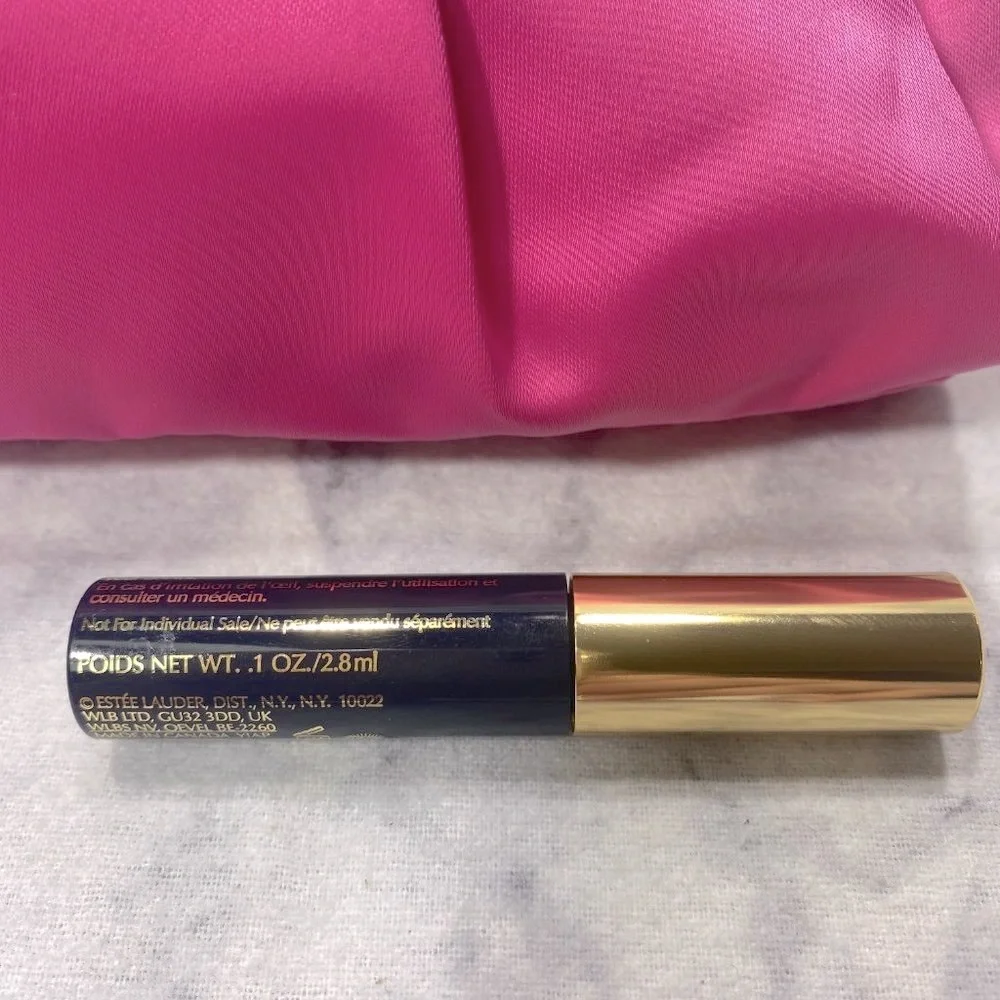 Estee Lauder Beauty Set-Pink Pouch,Lipstick,Lip Gloss,Mascara & Lotion-6pc-NEW